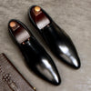 Men Dress Shoes Men Slip On Formal Wedding Shoes Pointed Toe Fashion Genuine Leather Flats Oxford Business Shoes For Men A163 - Surprise store