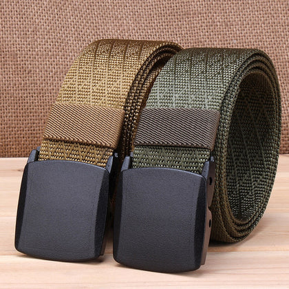 New Men and Women Canvas Nylon Belt Fashion Automatic Buckle Belts Women