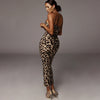 HAOYUAN Sexy Leopard Snake Print Spaghetti Strap Bodycon Midi Dress Women 2020 Summer Fashion Vestidos Night Party Club Dresses