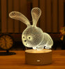 3D Acrylic LED Night Light Romantic Love Heart/bear/rabbit Decorativ Room Table Lamp Wife/Children Birthday/Valentine's Day Gift