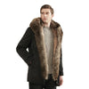 2020 New Business Casual Jacket Men Parka 100% Natural Rabbit Fur Lined Windproof Coat High Quality - Surprise store