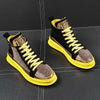 Men High Top Gold Glitter Sneakers Lace Up Crystal Platform Blue Flats Gold Shoes Man Bling Silver Snickers Shoe AD-38