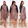 2019 Leopard African Dresses For Women African Clothes Africa Dress Dashiki Ladies Clothing Ankara Africa Dress