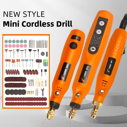 Engraving Drill Micro Rotary Tool Home DIY Mini Drill Wireless Mini Electric Grinder Set Manicure Machine Dremel Accessories Set