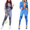 Women Jeans 2020 New High Waist Ripped Destroyed Pants Demin Patchwork Bodycon Tassels Bodycon Slim Pencil Jeans Club