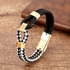 24 Style Classic Men Leather Bracelet Simple Metal Magnetic Button Hand-woven Rope Unisex Women Bangles 2020 Jewelry Accessories