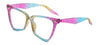 2021 Trends Office Anti Blue Light Oversized Glasses Men Women Flat mirror Personality Rice Nail Rainbow Frame Computer Goggles