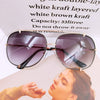 HBK Fashion Oversized Pilot Sunglasses Women UV400 Retro Brand Designer Big Frame Sun Glasses For Female Ladies Eyewear