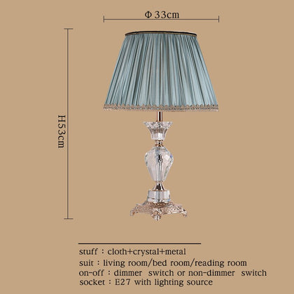 Crystal Table Lamps Desk Lights Luxury  Dimmer Modern Contemporary Fabric for Foyer Living Room Office Creative Bed Room Hotel