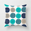 Flower Leaves Pattern Throw Pillow Case Teal Blue Cushion Covers for Home Sofa Chair Decorative Pillowcases