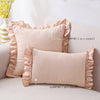 Solid Cushion Cover Pink Grey Brown Home Decor Pillow Cover Ruffle Soft Faux Suede For Sofa Bed Living room 45x45cm/30x50cm