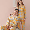 Spring summer 100% Cotton Pijama for Men Dormir Lounge Sleepwear Pyjamas yellow Bedgown Home Clothes Man Bedroom PJ Cotton Pajam