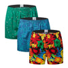3Pcs/Lot Classic Print Men's Boxers 100% Cotton Oversize Mens Underwear Trunks Woven Homme Arrow Panties Boxer Plus Size