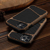 LAPOPNUT Slim Wood Soft Case for IPhone SE 2020 11 Pro X Xr Xs Max Matte Carbon Fiber Leather Silicone Cover for Iphone 7 8 Plus - Surprise store