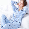 100% Cotton Women's Pajamas Set Long Sleeve Girl Casual Women Sleepwear Leisure Outerwear Sleepwear Pyjamas Nightwear