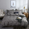 2021 New AB side bedding solid simple bedding set Modern duvet cover set king queen full twin bed linen brief bed flat sheet set