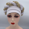 Latest Diamonds Turban Cap for Women Ready Female Head Wraps African Auto Geles Aso Oke Headtie Muslim Headscarf Turbans Hat
