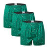 3Pcs/Lot Classic Print Men's Boxers 100% Cotton Oversize Mens Underwear Trunks Woven Homme Arrow Panties Boxer Plus Size
