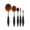 5/10Pcs Soft Makeup Brush Toothbrush Type Brushes Half-cut Electroplated Gold Handle Professional Makeup Brush Set Beauty Tool