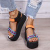 2021 Brand New Women's Platform Gladiator Sandals Ladies Mixed Colors Wedges Sandals Summer Women Zapatos De Mujer Plataforma
