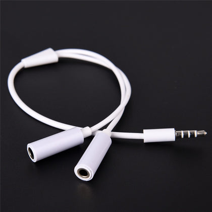 Y Splitter Cable 3.5 mm 1 Male to 2 Dual Female Audio Cable For Earphone Headset Headphone MP3 MP4 Stereo Plug Adapter Jack