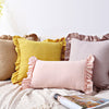 Solid Cushion Cover Pink Grey Brown Home Decor Pillow Cover Ruffle Soft Faux Suede For Sofa Bed Living room 45x45cm/30x50cm