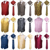 Hi-Tie 100% Silk Men's Waistcoat for Men Suit Vintage Fashion Formal Brown Paisley Dress Vests Men Wedding Party formal Dresses