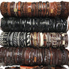 Wholesale lots bulk Random 50PCS/30pcs/Lot punk men's leather bracelets femme pulseras bileklik couple bracelet men jewelry WP2