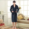 New Arrival Lovers Luxury Silk Flannel Winter Long Bathrobe Mens Kimono Bath Robe Men Women Night Dressing Gown Male Bathrobes