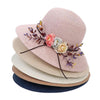 2021 New Summer Female Sun Hat Flower Ribbon Panama Beach Hats For Women Chapeu Feminino Sombrero Floppy Straw Hat - Surprise store