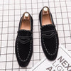 2019 New Men Shoes Casual Leather Shoes Comfortable Loafers man Driving Shoes Flat Wedding Shoes Fashion Male Shoes Big Size 48 - Surprise store