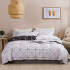 Home Bedding Duvet Cover Set Simple Style Urban Striped Square Gmiley Quilt Cover + Pillowcase Sets Full/Twin/Queen/King Size