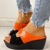Slides High Heel Wedges mixed colors Platform Summer cozy 2021 New Arrivals Hot Sale Women shoes Fashion slippers
