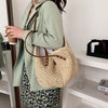 Hand-woven Women's Shoulder Handbag Bohemian 2021 Summer Straw Beach Tote Bag Travel Shopper Weaving Shopping Bags