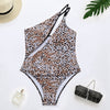 Leopard One Piece Swimsuit Thong Bandage Swimwear Women High Cut Sexy Bathing Suit Micro Swimsuit African Print Swimsuit 2021