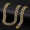 Women Men Gold Silver Color Chain Bling Bling Miami Iced Out Chain Rapper Necklace For Men Hip Hop Cuban Link Chain Jewelry