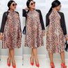 2019 Leopard African Dresses For Women African Clothes Africa Dress Dashiki Ladies Clothing Ankara Africa Dress