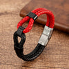 24 Style Classic Men Leather Bracelet Simple Metal Magnetic Button Hand-woven Rope Unisex Women Bangles 2020 Jewelry Accessories