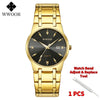2021 WWOOR Fashion Diamond Men Watches Top Brand Luxury Gold Black Quartz Wristwatch Waterproof Automatic Date Relogio Masculino