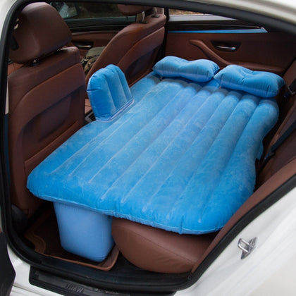Car Air Inflatable Car Bed Outdoor Camping PVC Flocking Mult-ifunction Car Back Seat Matress Bed Travel Bed Mat Cushion
