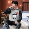 2020 Winter Long Sleeve Thick Warm Flannel Pajama Sets for Men Coral Velvet Sleepwear Suit Pyjamas Lounge Homewear Home Clothes