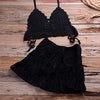 Sexy Knitted Bikini Thong Bathing Suit Women High Waist Crochet Swimsuit With Skirt Shell Hollow Out Swimwear