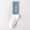 CARTELO Fashion Striped letters Men's Socks New Casual Sport High Tube Socks Soft Breathable Cotton 4 Season Male Носки мужски