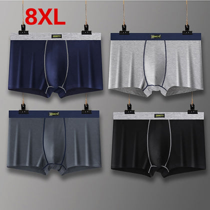 4-packs Modal fabric 2020 New Men's Boxer Pantie Lot Underpant Loose Large Short Plus 5xl 6XL 7XL 8XL Underwear Boxer Male