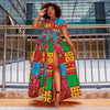 African dresses For Women Dashiki new fashionHanging neck type Maxi dress batik Wax Print Clothes Traditional african Clothing