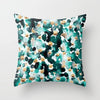 Flower Leaves Pattern Throw Pillow Case Teal Blue Cushion Covers for Home Sofa Chair Decorative Pillowcases