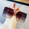 Fashion Oversized Square Sunglasses Women 2021 New Black Leopard Sun Glasses Female Gradient Vintage Big Shades UV400