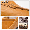 Leather Men Casual Shoes Breathable Loafers Man Genuine Leather Moccasins Comfortable Flat Shoes Men Waterproof Footwear