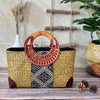 Handmade straw bag retro ethnic style rattan bag bamboo woven middle-aged lady woven handbag