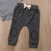 0-24M 2Pcs Newborn Boy Cotton Stripe Romper Tops +Long Pants Baby Outfits Boy Clothes Suits